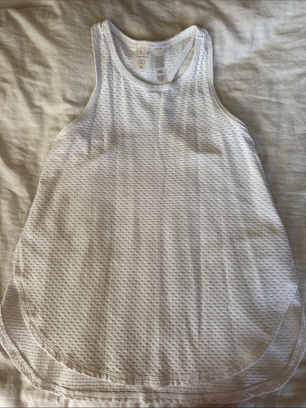 CALIA by Carrie Underwood White Textured Racerback Tank